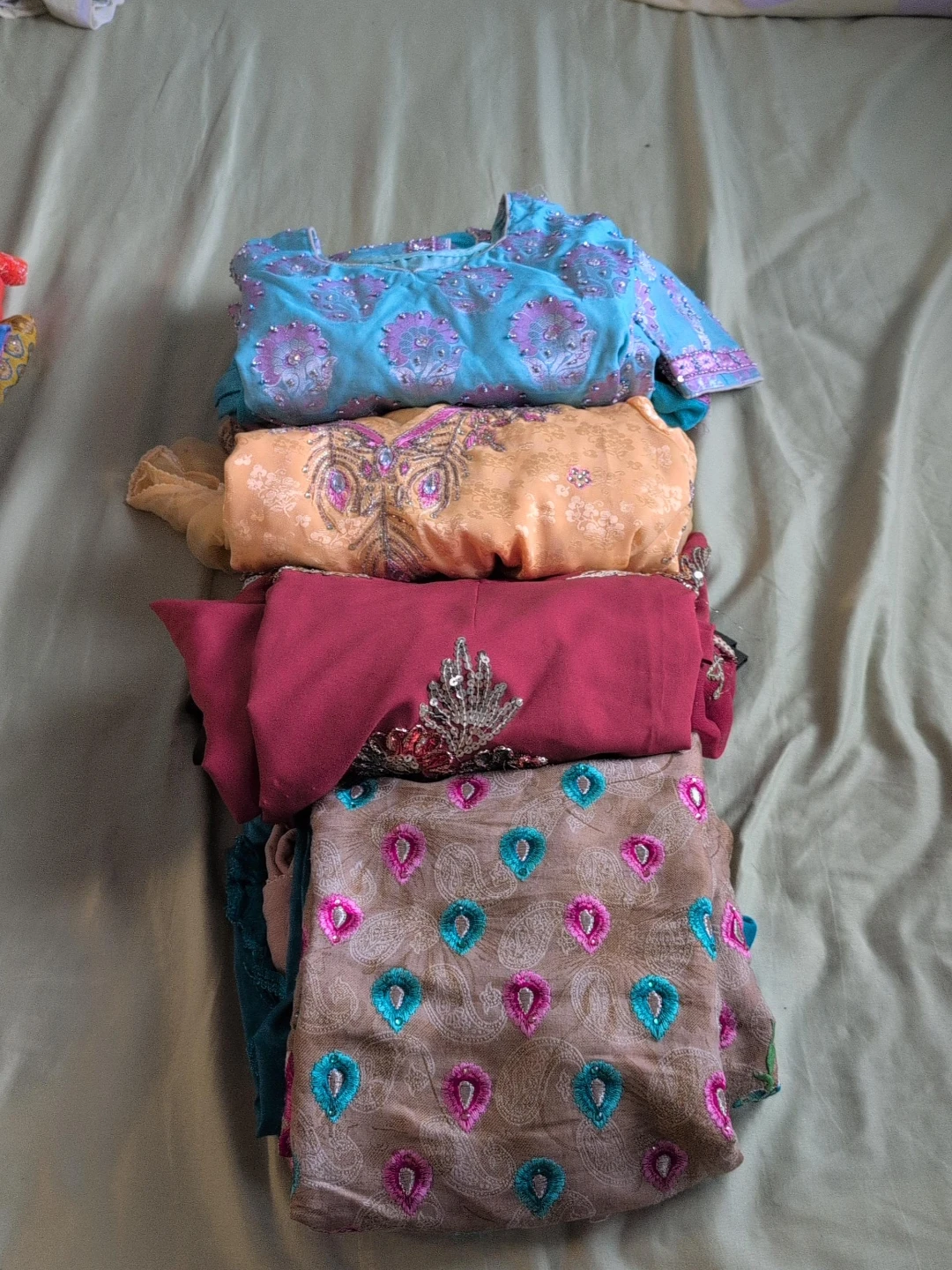 Embroidered Women's Punjabi suits 3for40 one free