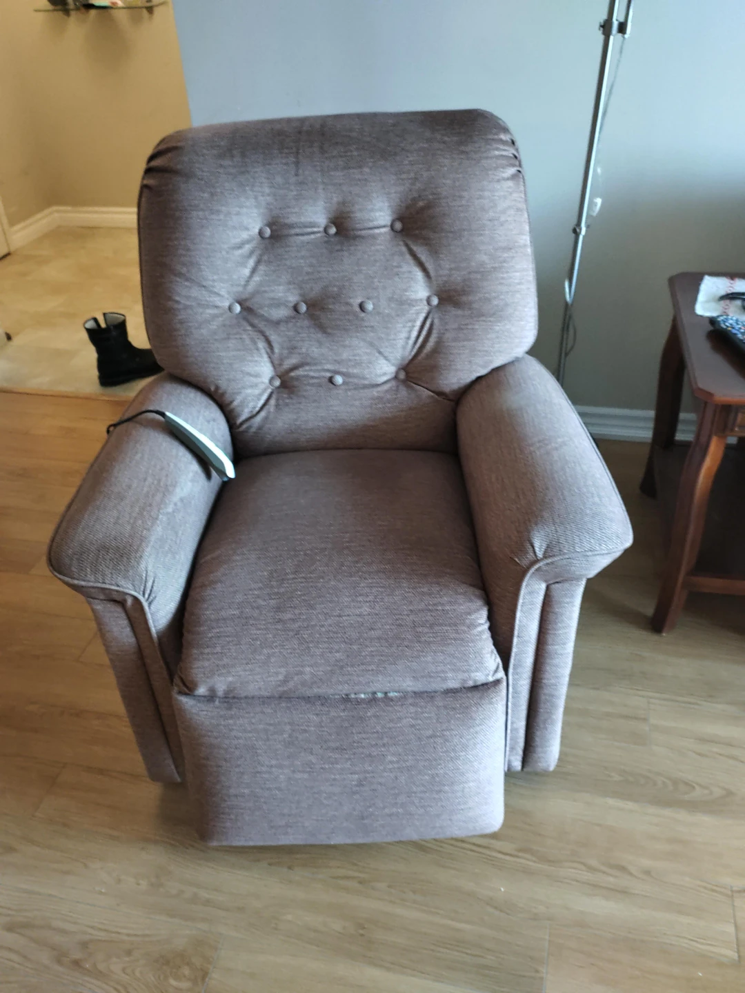 Brown Fabric Recliner Chair