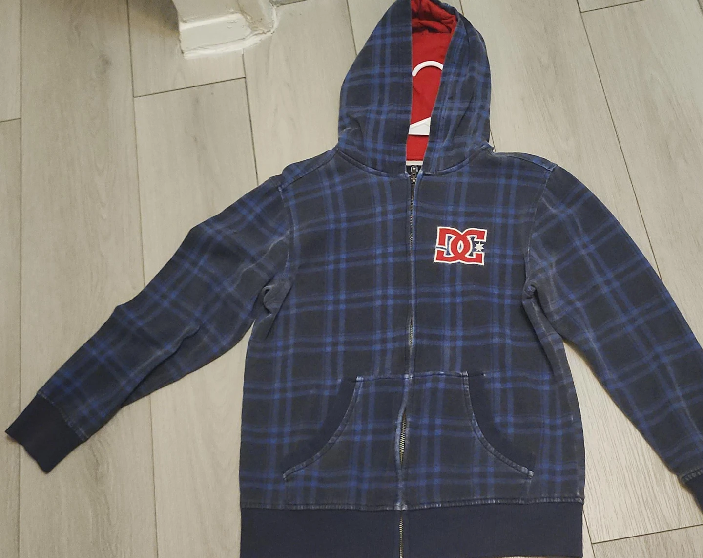 DC Shoes Plaid Zip-Up Hoodie