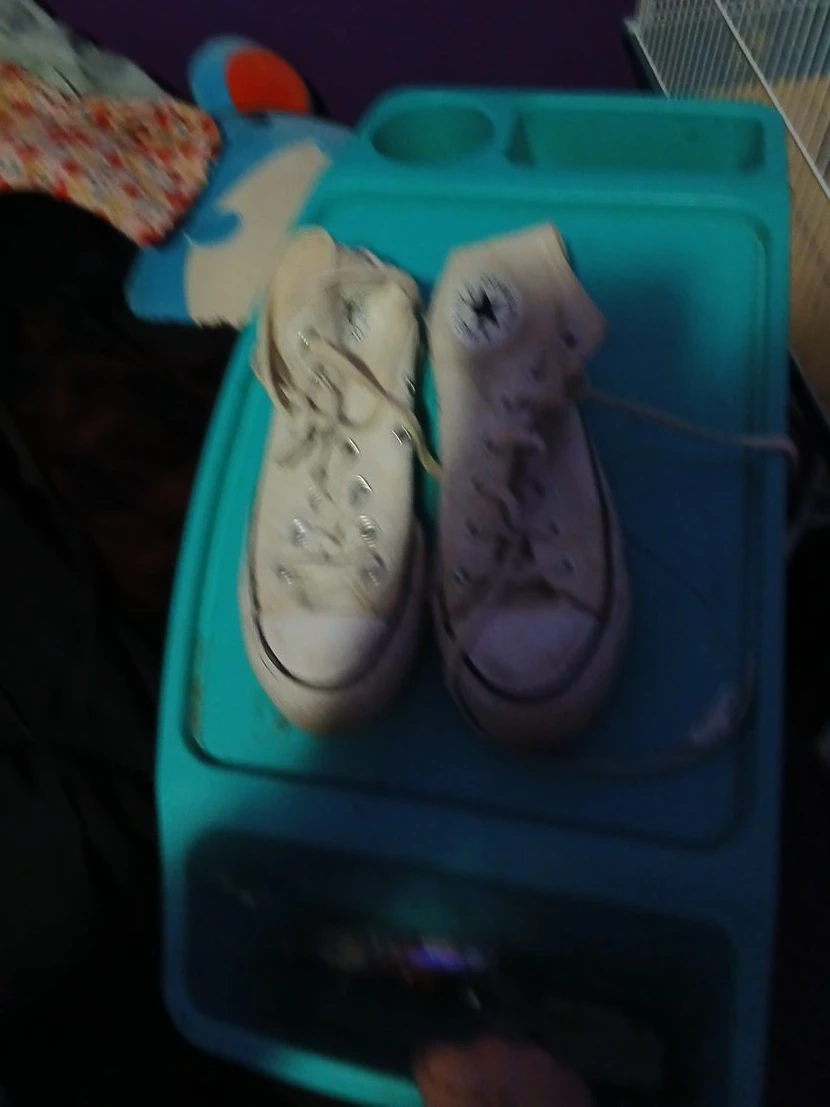 White Converse High-Top Sneakers cash only