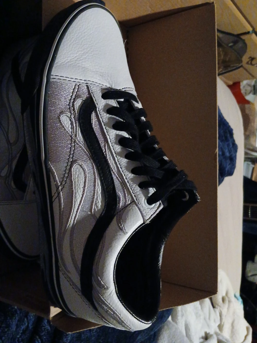 Vans Old Skool Flame Sneakers White Black
