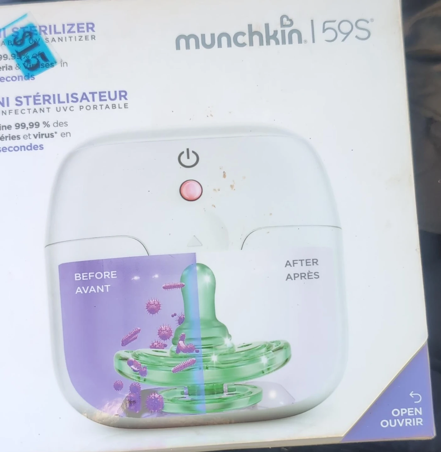 Munchkin 1 59S Portable UVC Sterilizer Sanitizer x 10