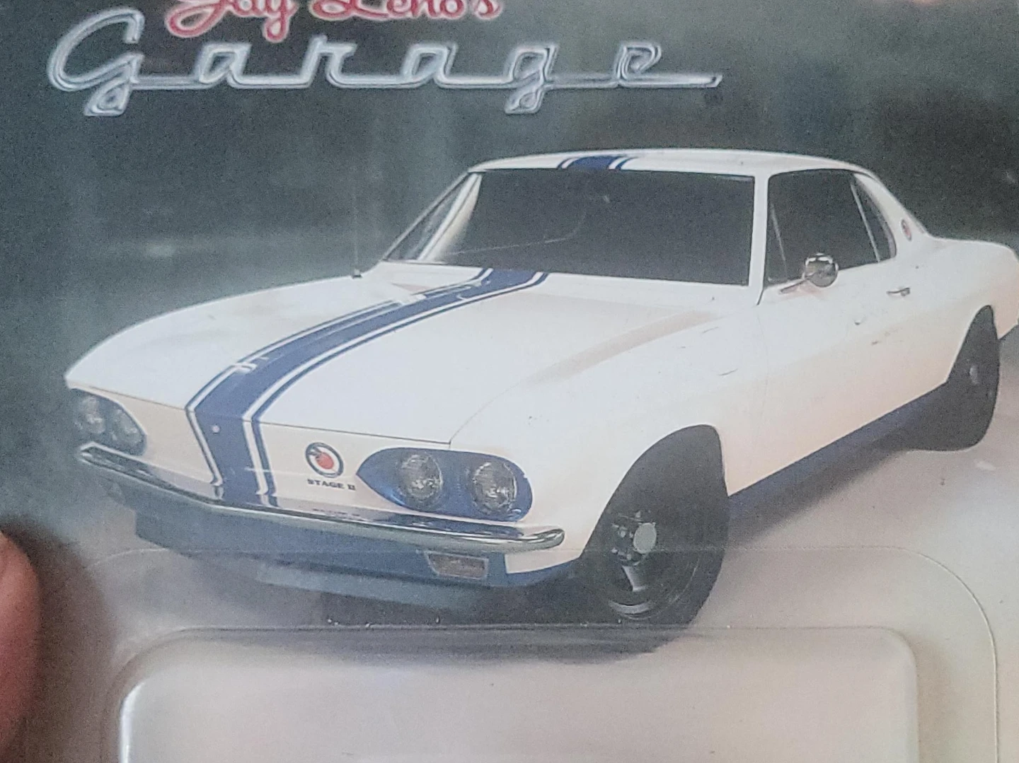 Jay Leno's Garage White & Blue Diecast Car
