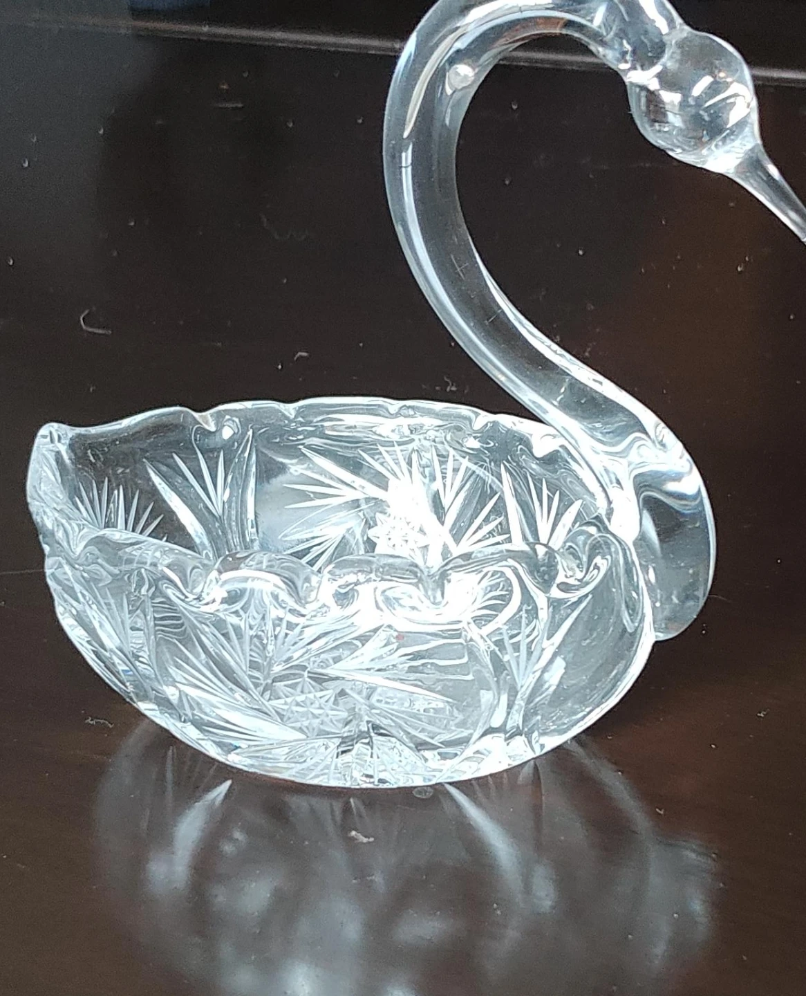 Crystal Swan Trinket Dish