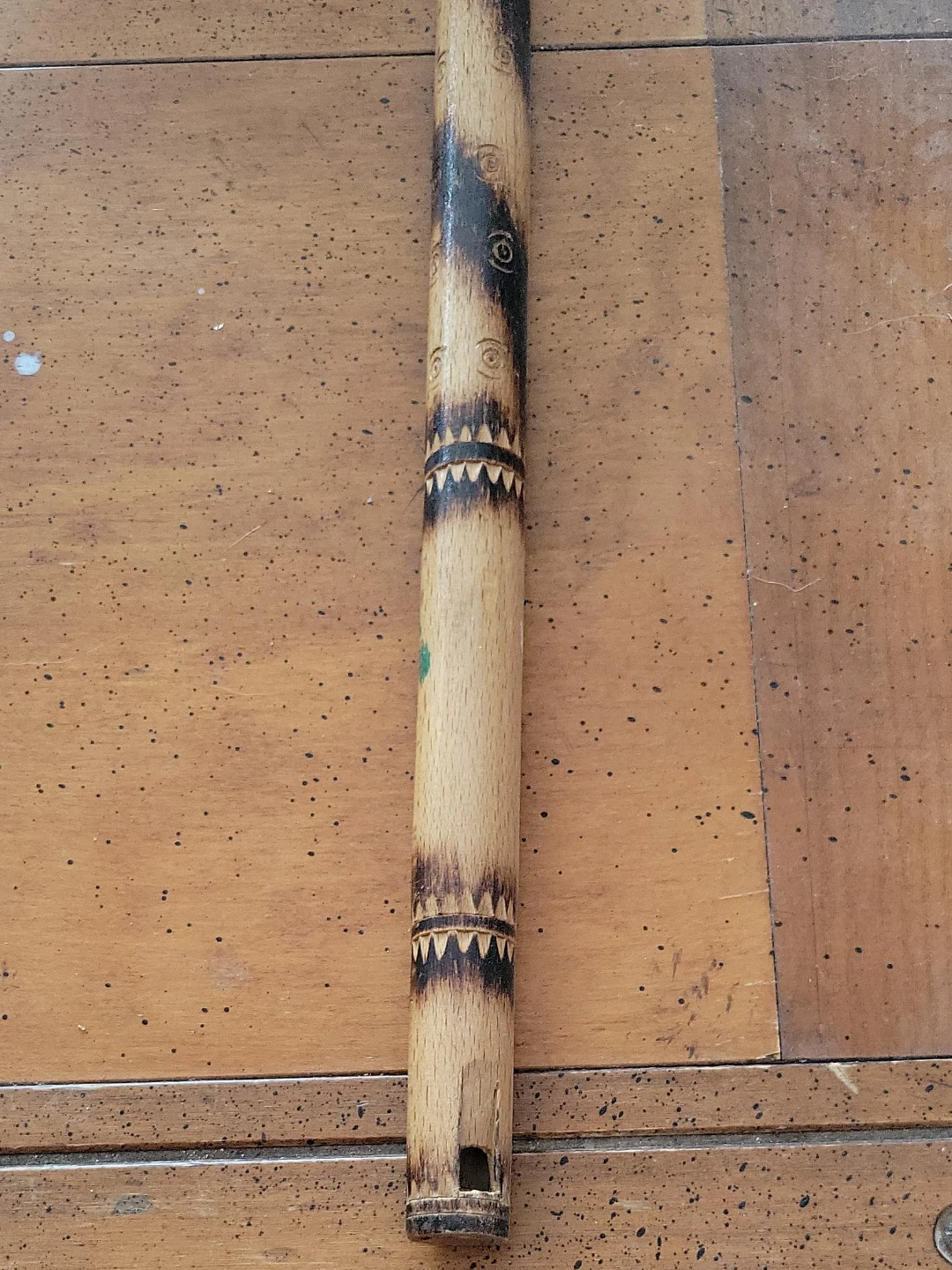 Hand-carved wooden flute