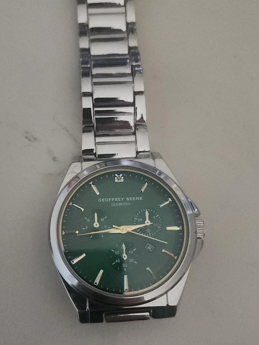 Geoffrey Beene Diamond Green Dial Men's Watch - photo 2