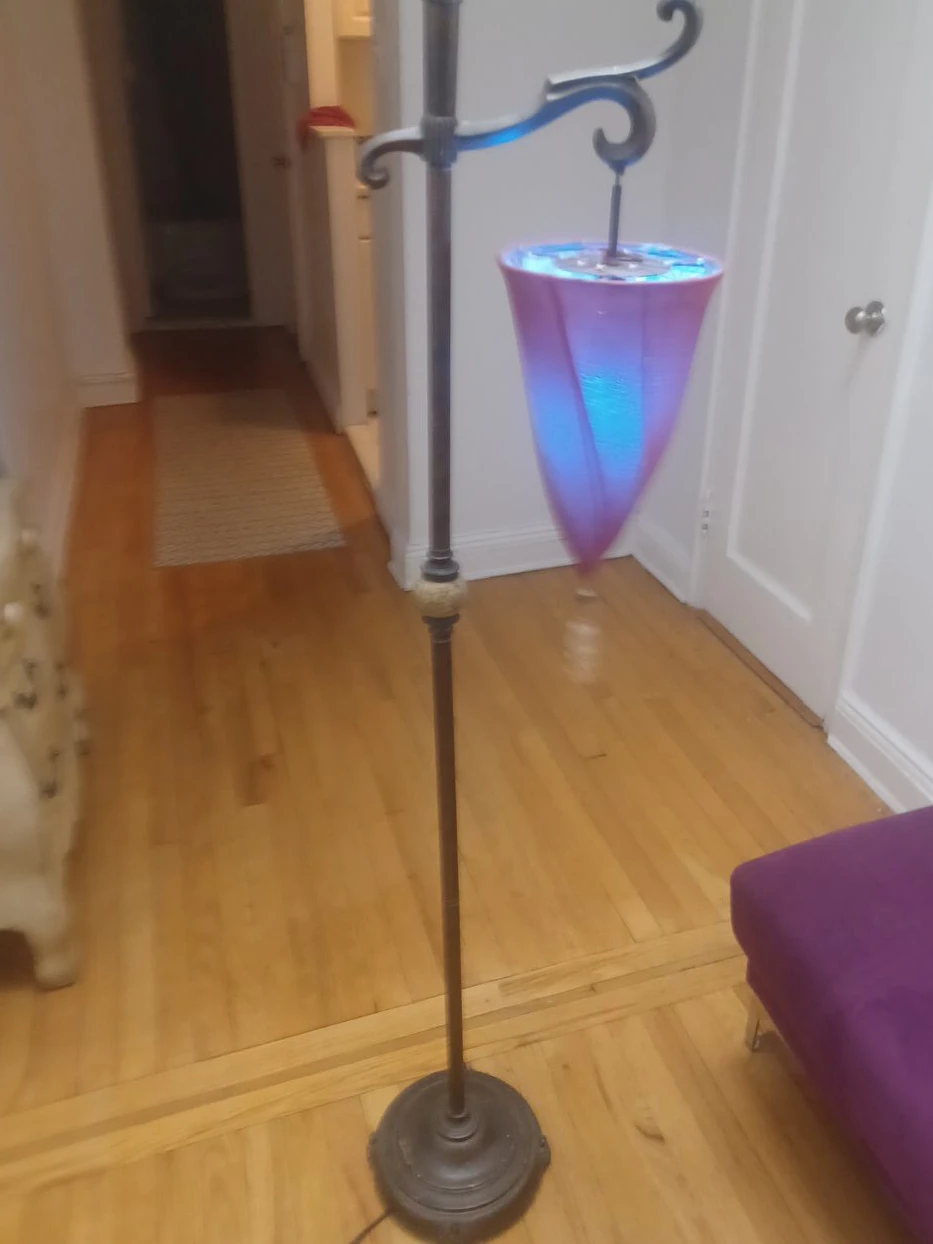 Decorative Floor Lamp with Pink and Blue Shaded Light