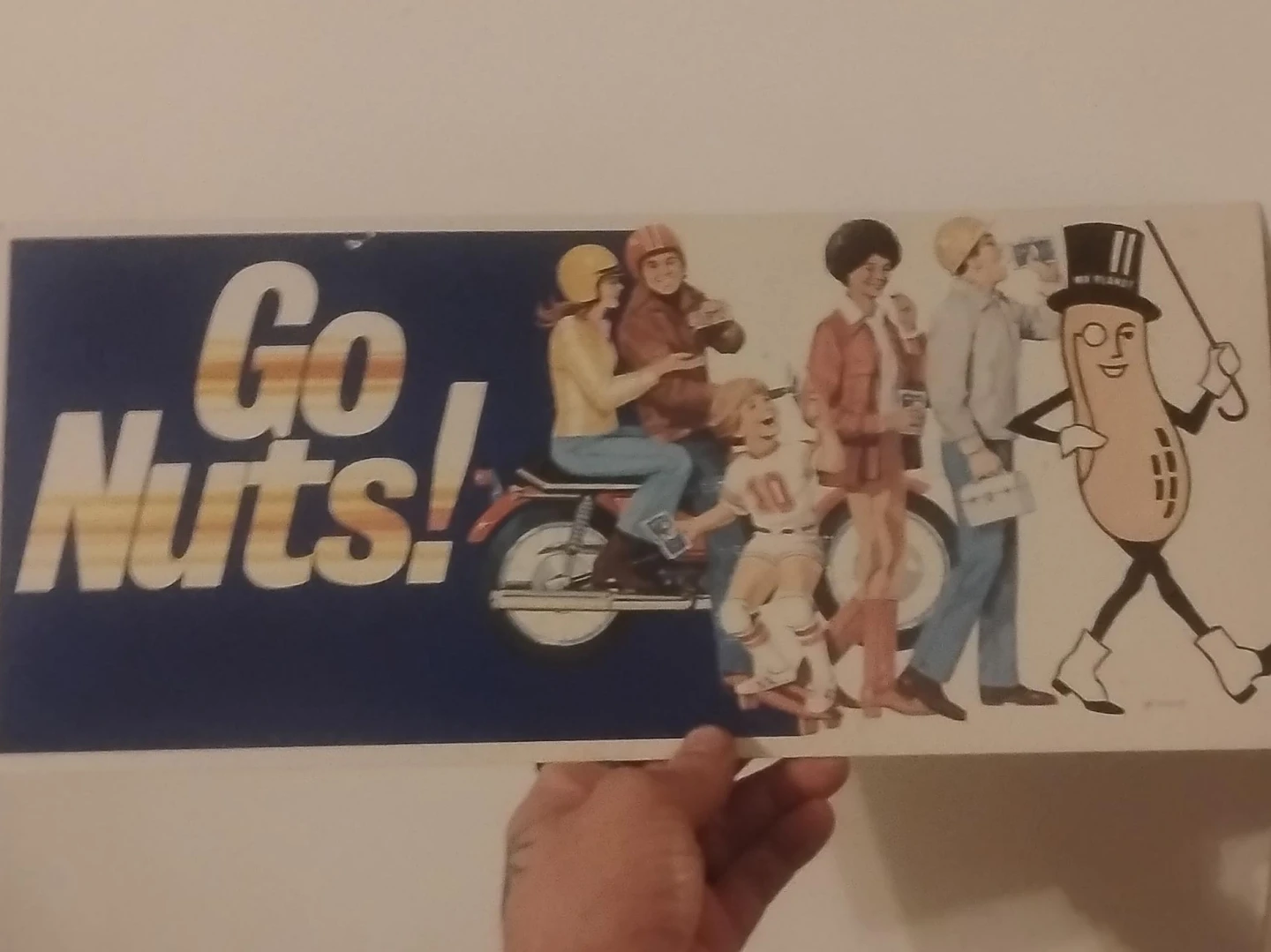 Mr. Peanut "Go Nuts!" Advertising Sign
