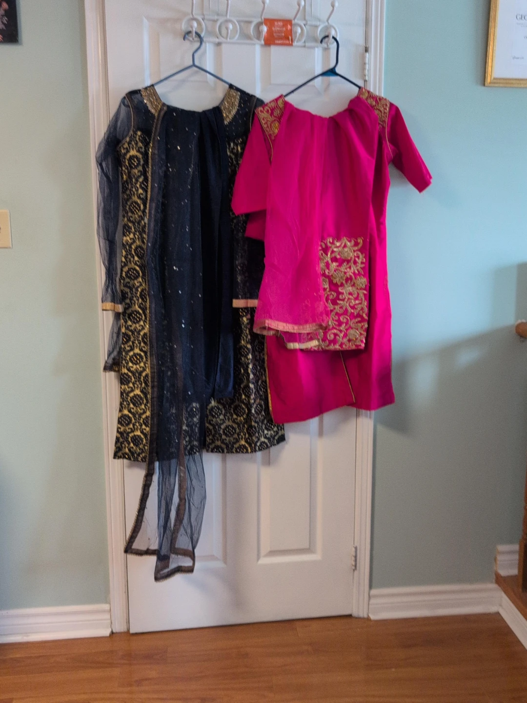 Two Traditional South Asian Salwar Kameez Sets