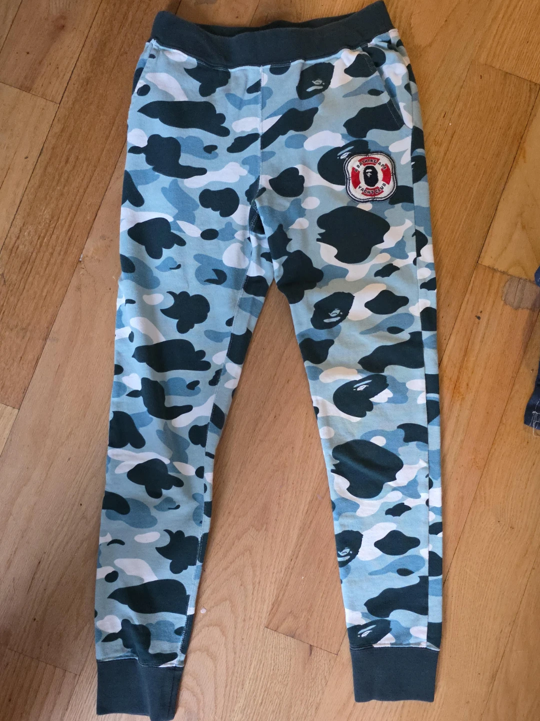 AUTHENTIC BAPE Blue Camo Jogger Pants