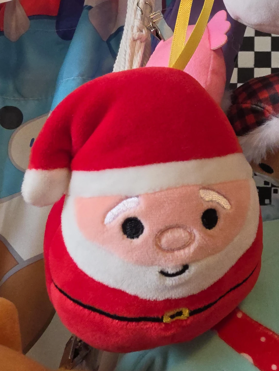 Plush Santa Claus Head Ornament