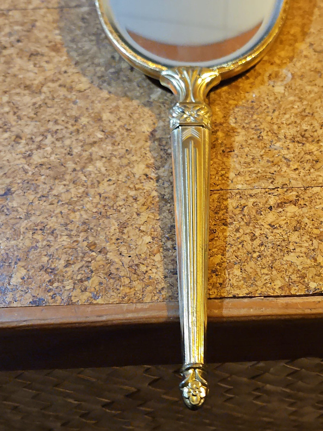 Vintage Gold Hand Mirror