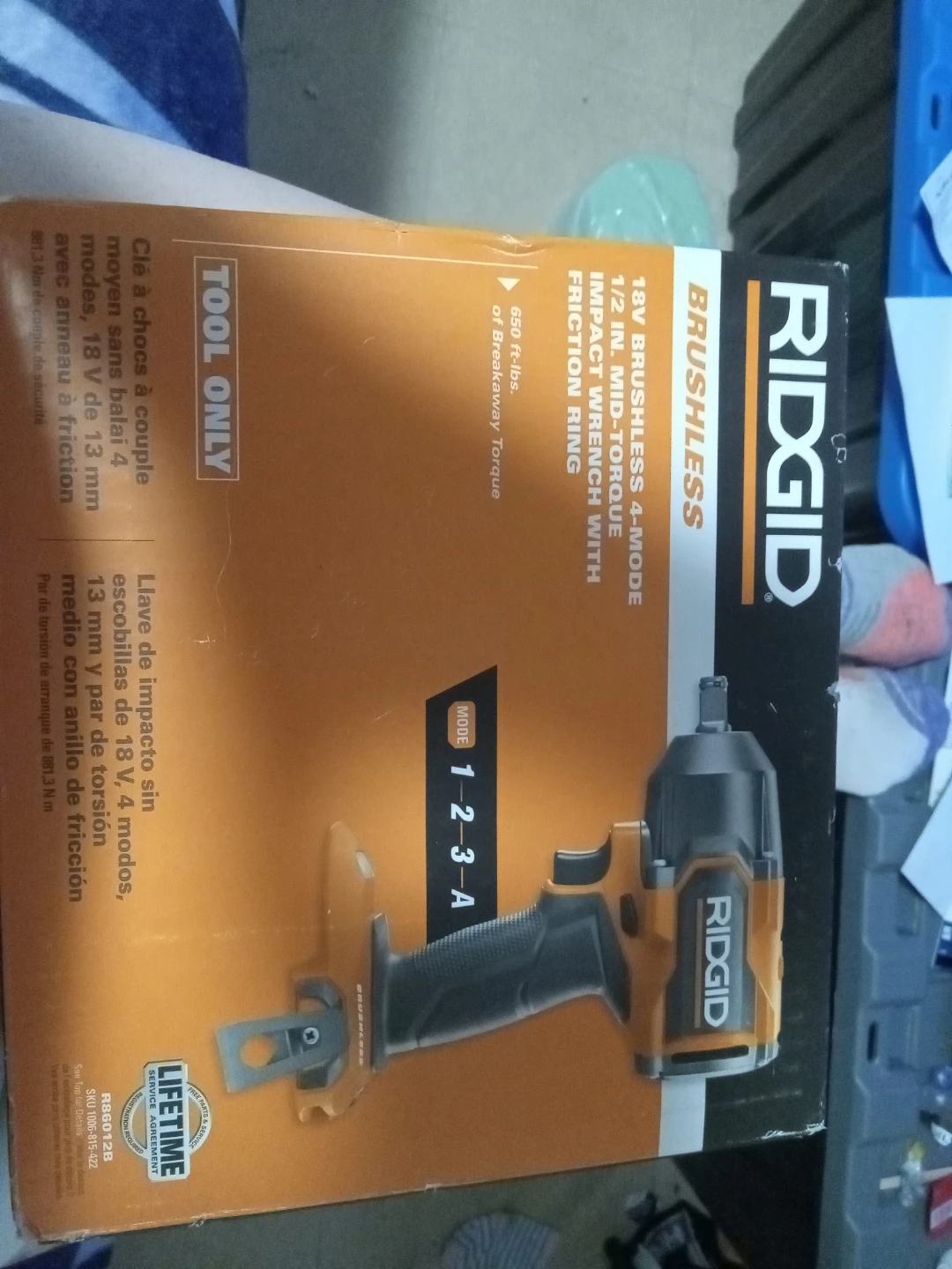 RIDGID 18V Brushless 1/2" Mid-Torque Impact Wrench (Tool Only)