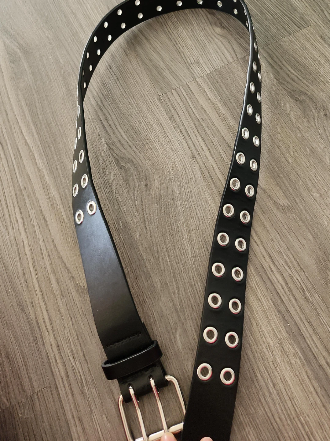 Black Double Grommet Belt