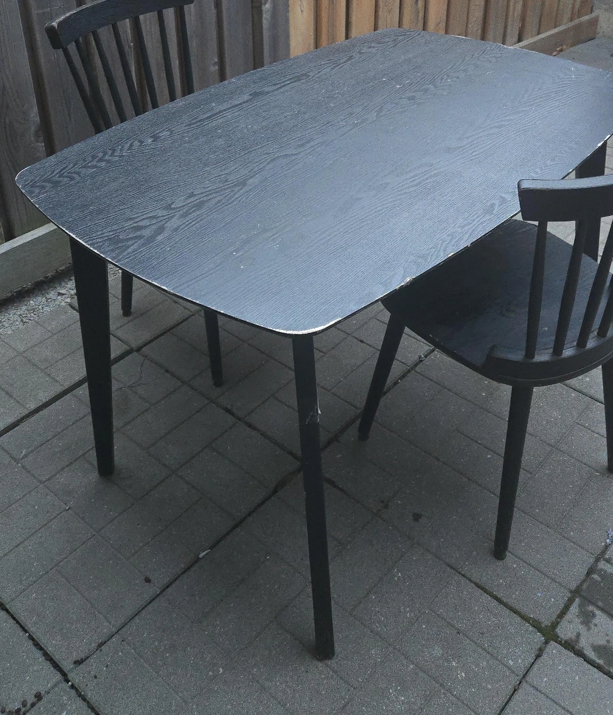 Black Table and 2 chairs set