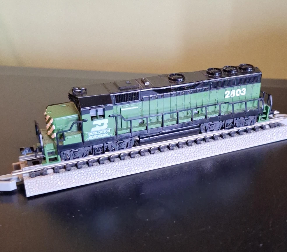 Burlington Northern Model Train Locomotive 2803