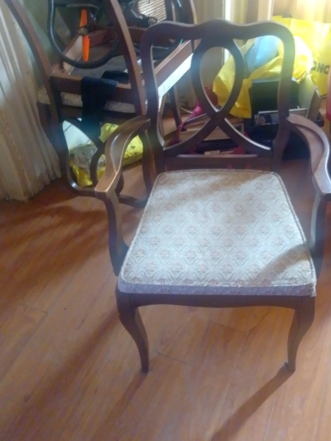 6 Wooden Accent Chair with  table