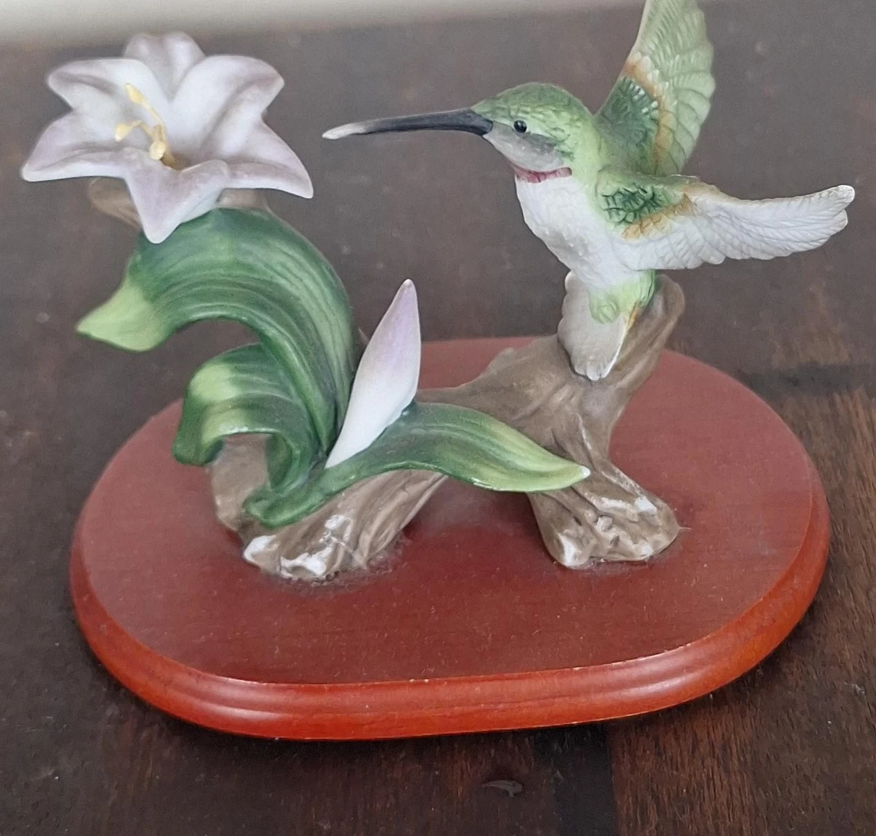 Hummingbird and Flower Figurine