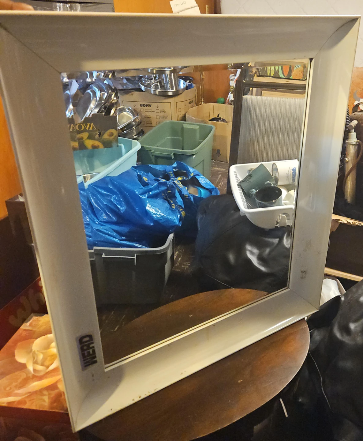 White Framed Mirror