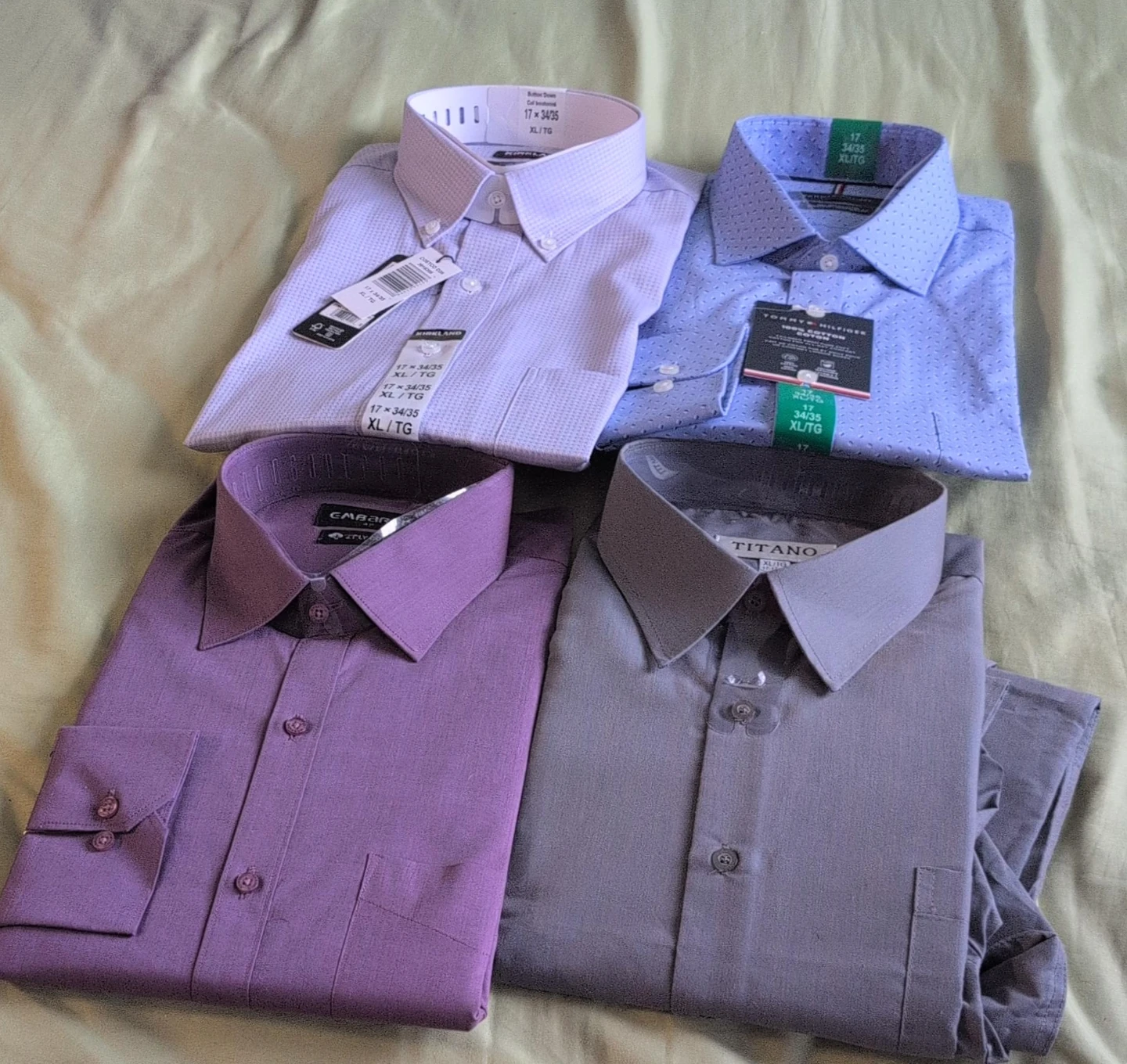 Four Men's Dress Shirts XL/TG 45 dollars