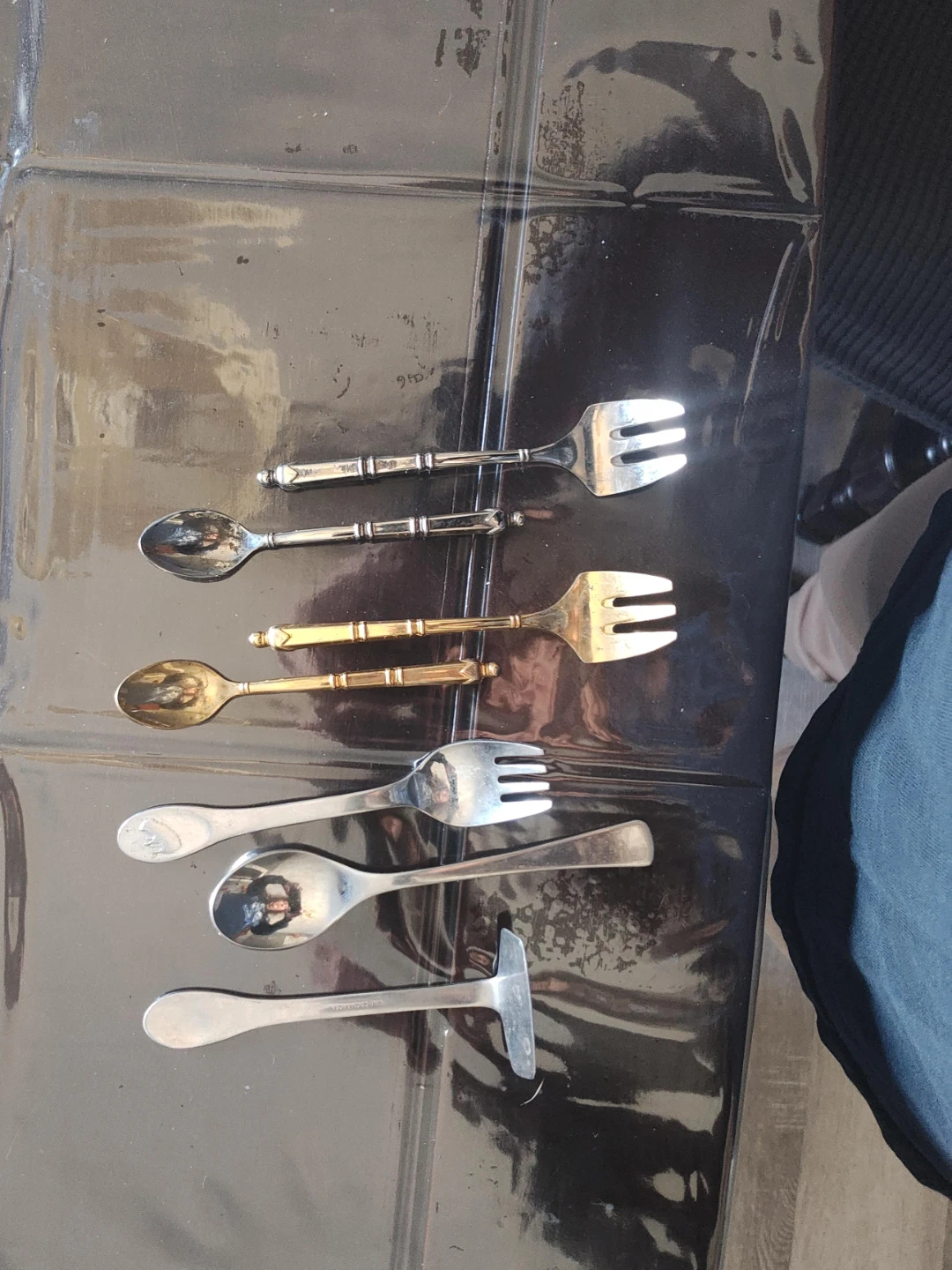 Silver and Gold Tone Cutlery Set