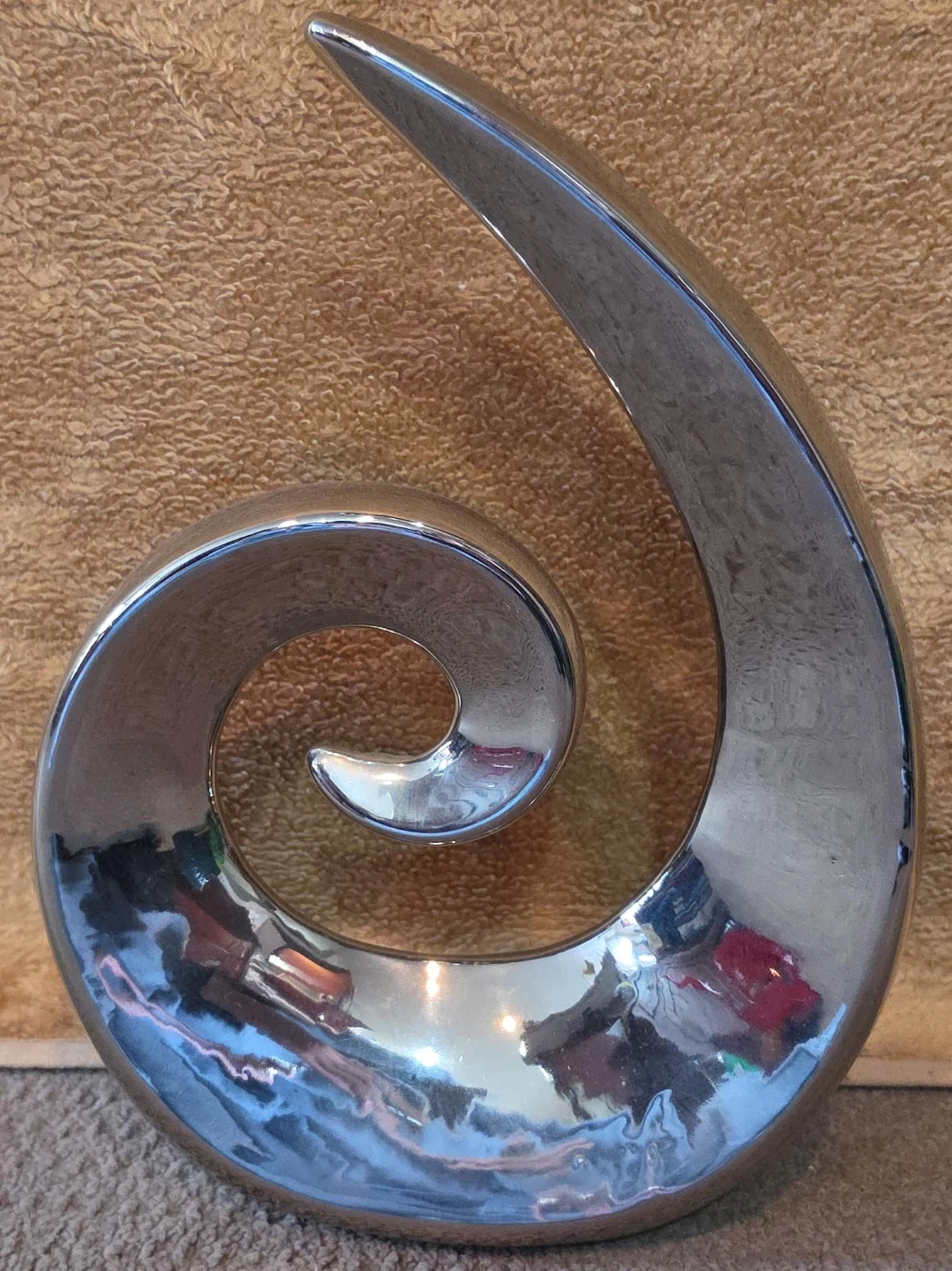 Silver Spiral Sculpture