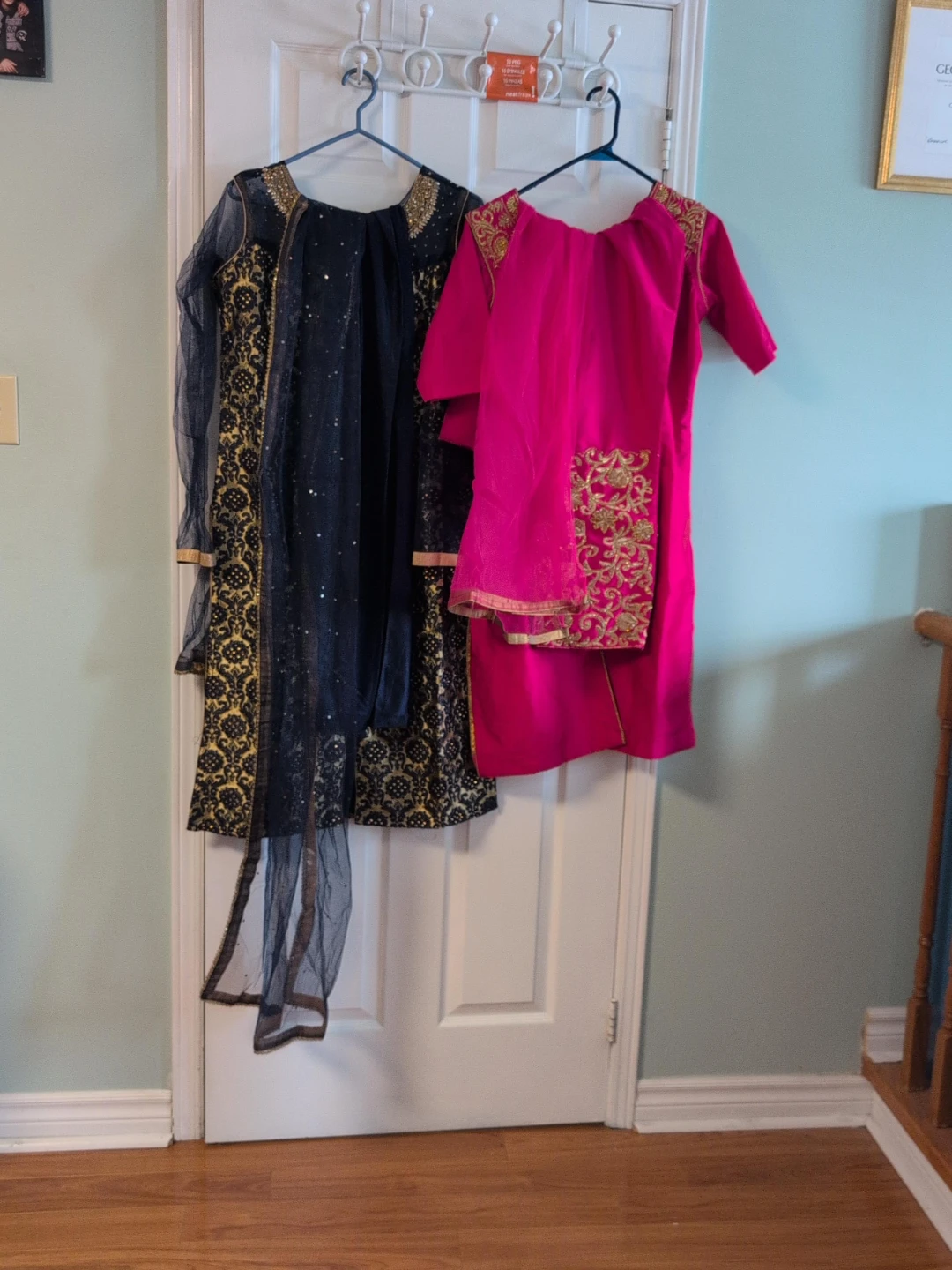 Two Pakistani/Indian Dresses - Bule & Pink $40  Both