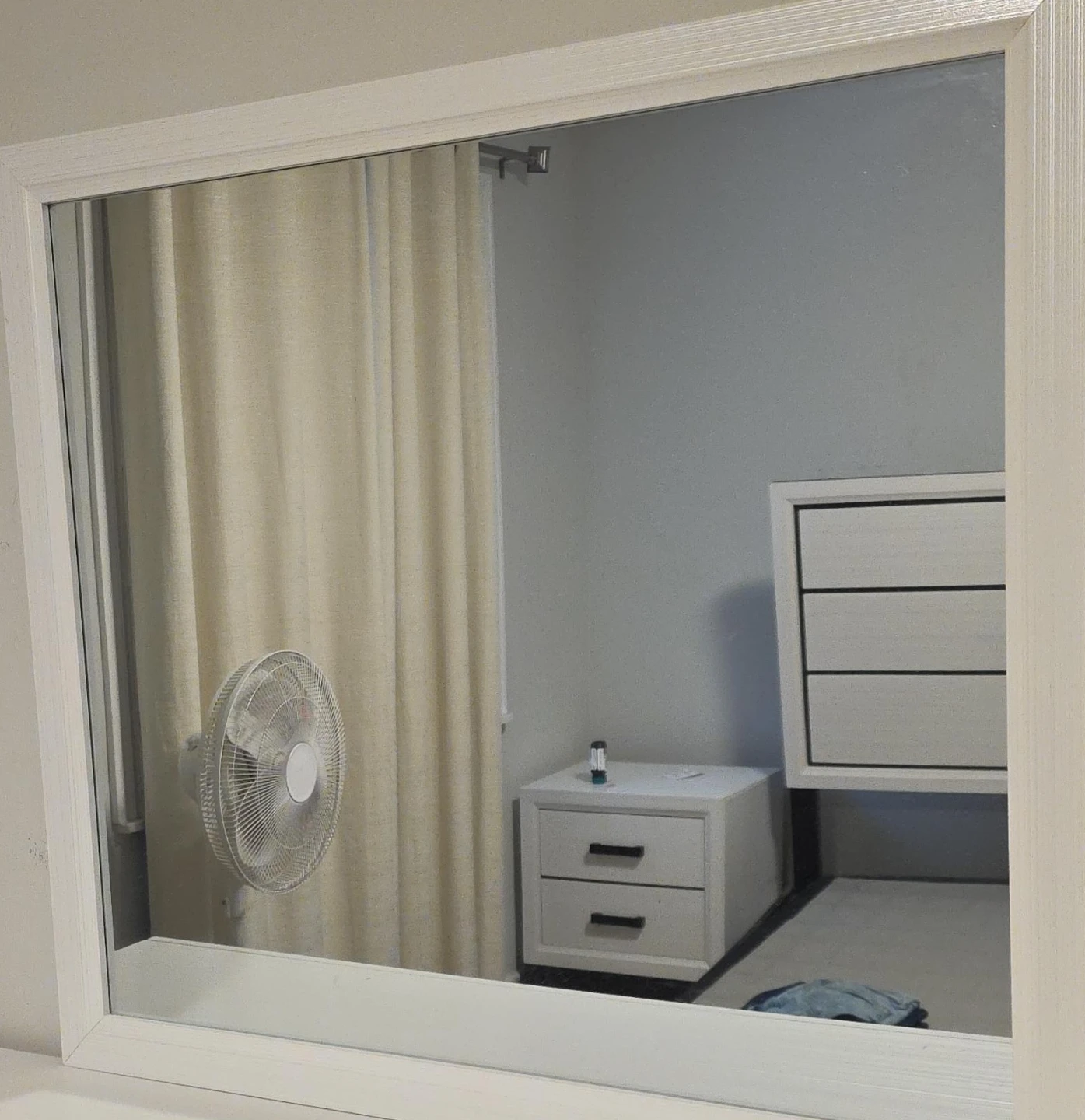 White Framed Wall Mirror