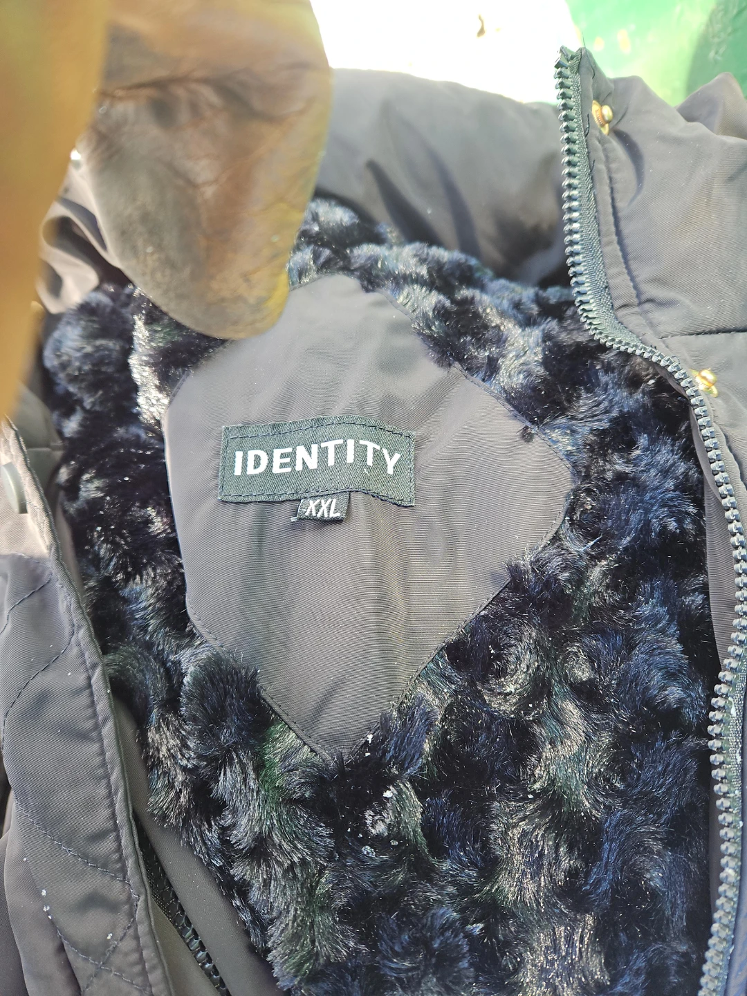 Identity Black Fur Lined Jacket XXL