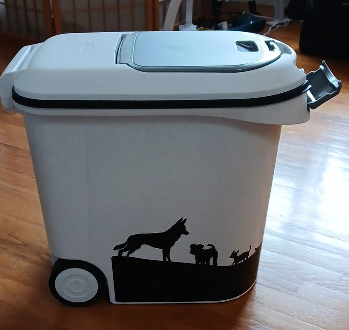 Pet Food Storage Bin with Wheels - photo 2