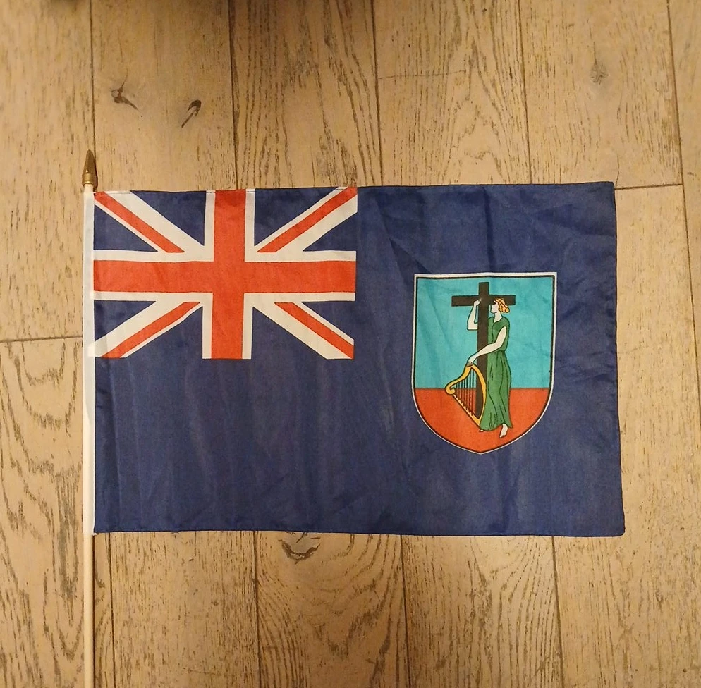 Montserrat Flag with Stick