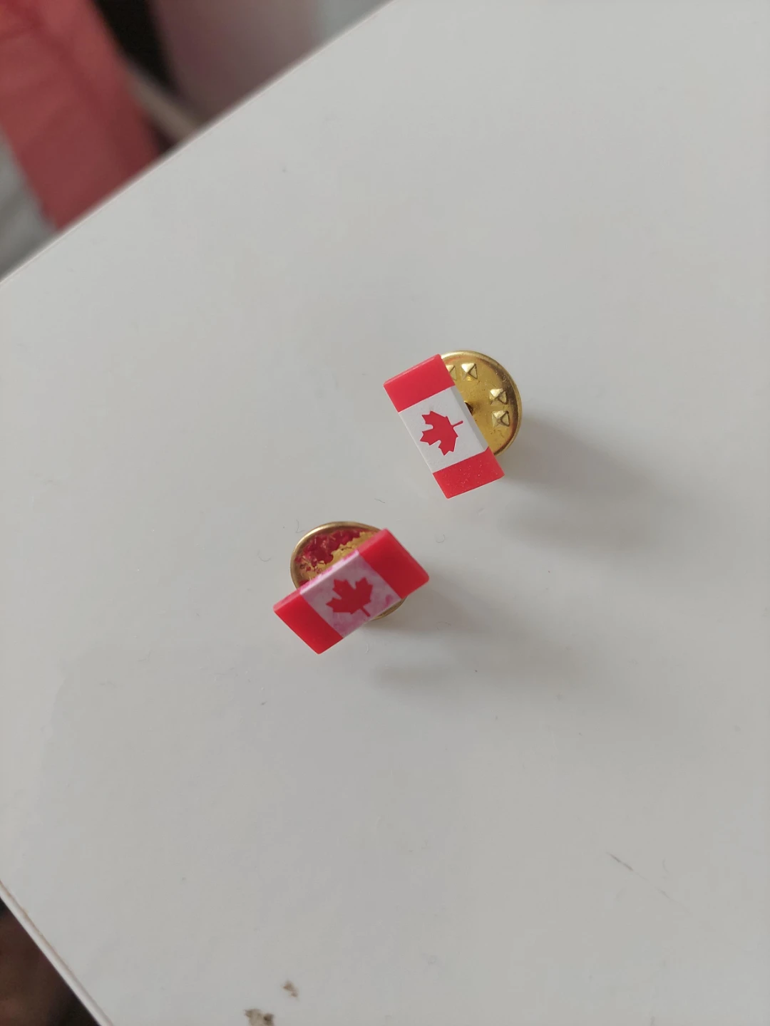 Two Canadian Flag Lapel Pins