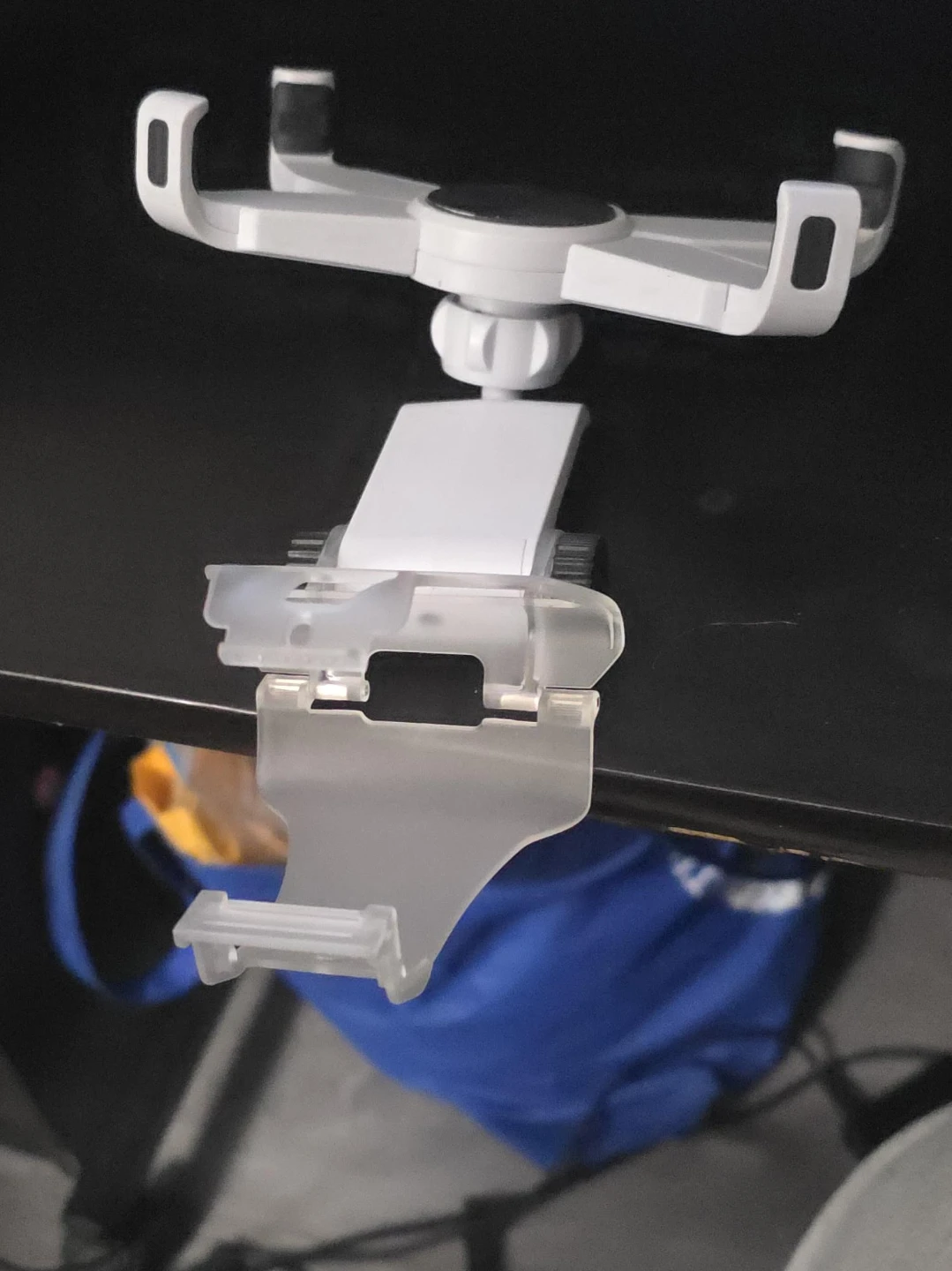 White Tablet/Phone Holder Clamp Mount