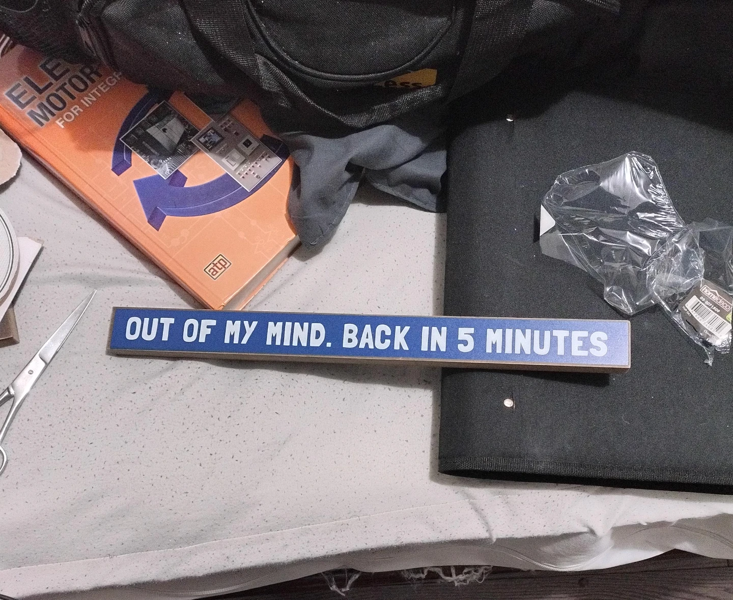 OUT OF MY MIND. BACK IN 5 MINUTES Decorative Sign