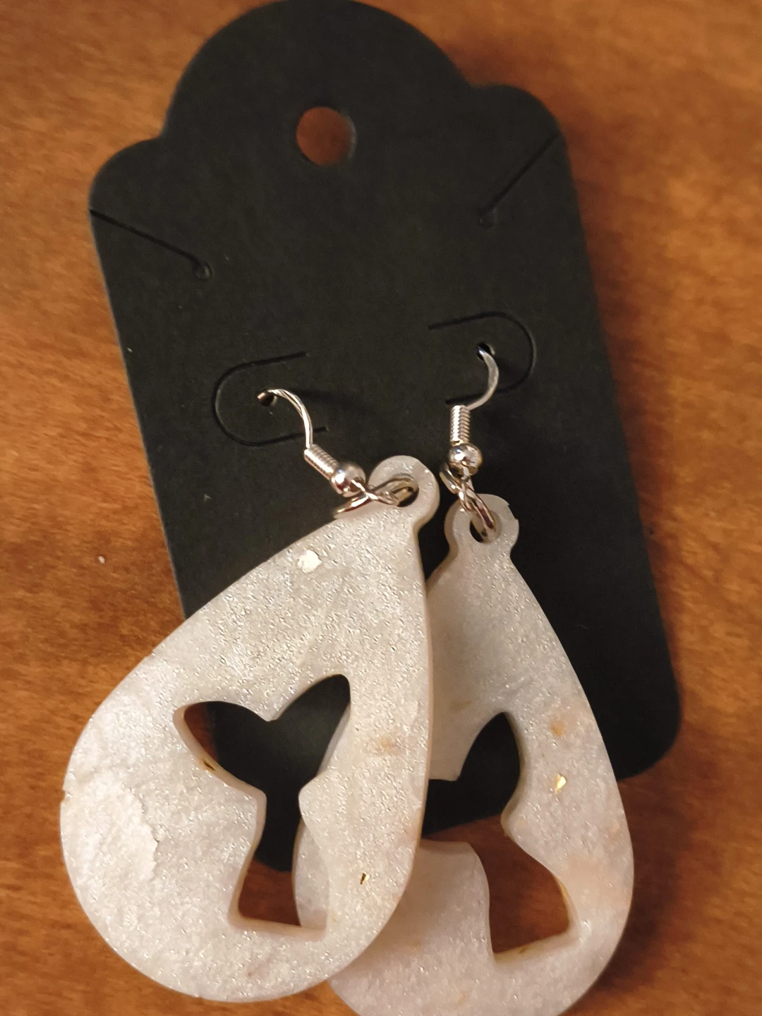 Teardrop Whale Tail Earrings
