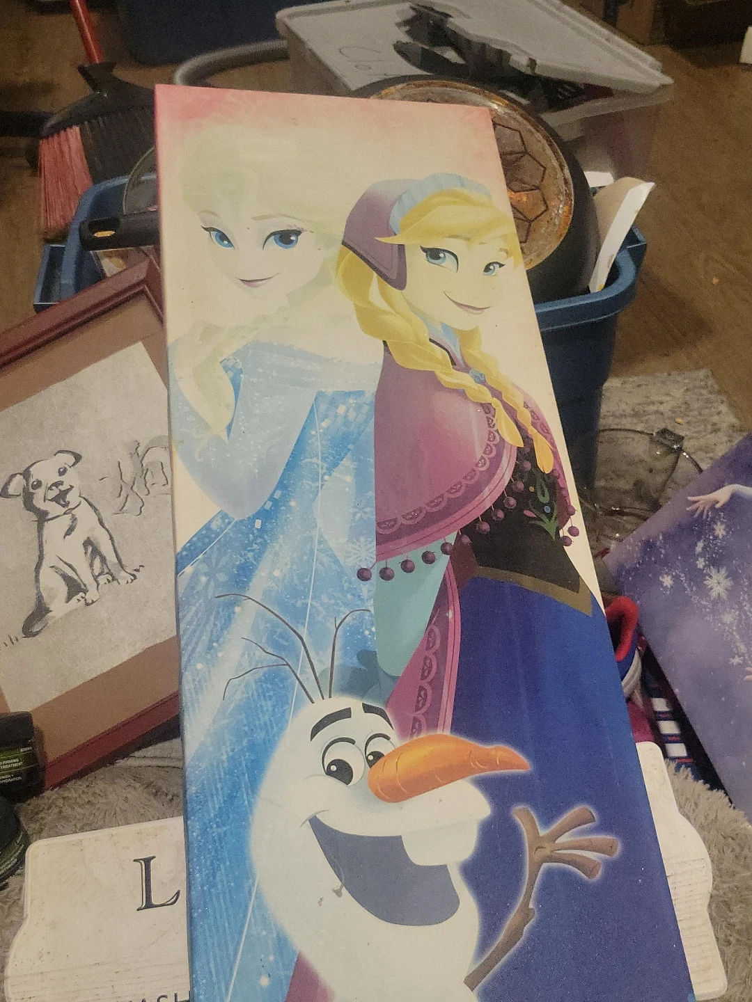 Frozen Elsa Anna Olaf Canvas Art Print
