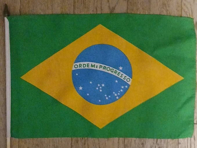 Brazil Handheld Flag