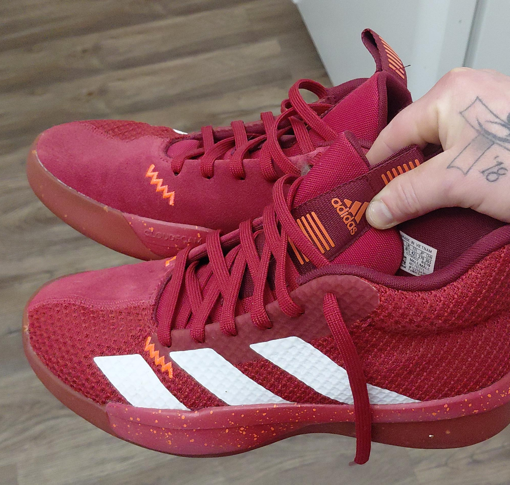 Adidas Dame Red Basketball Shoes Size 8.5