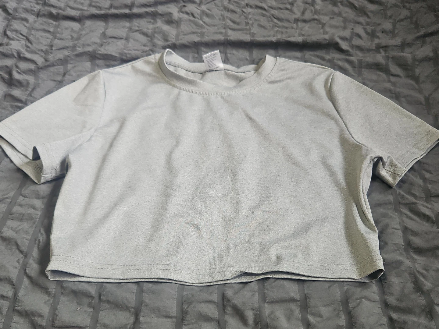 Grey Cropped T-Shirt