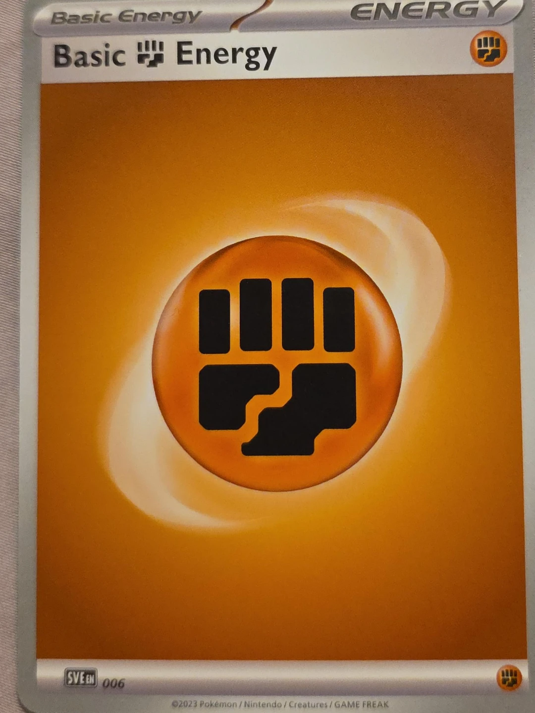 Pokemon Basic Fighting Energy Card (SVE EN 006)