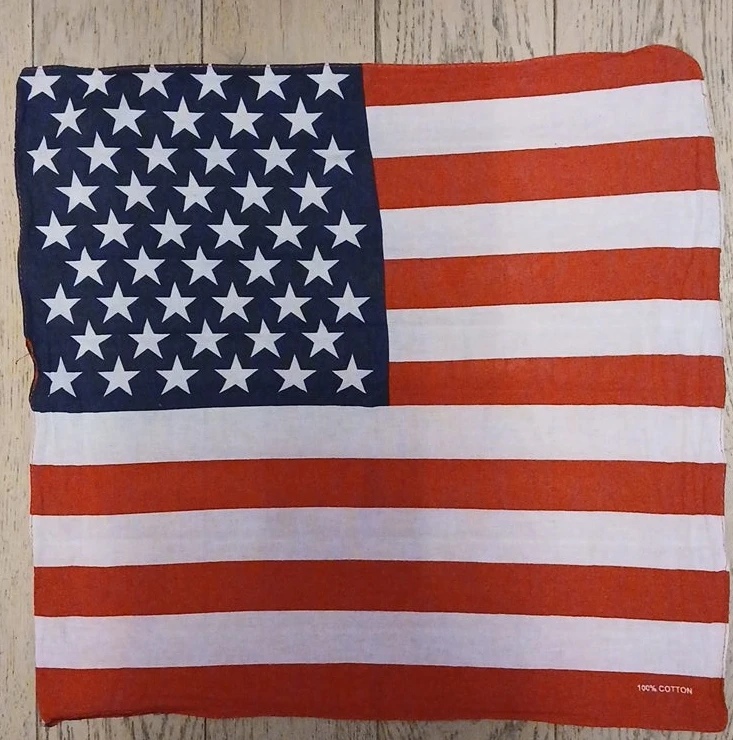 American Flag Bandana 100% Cotton