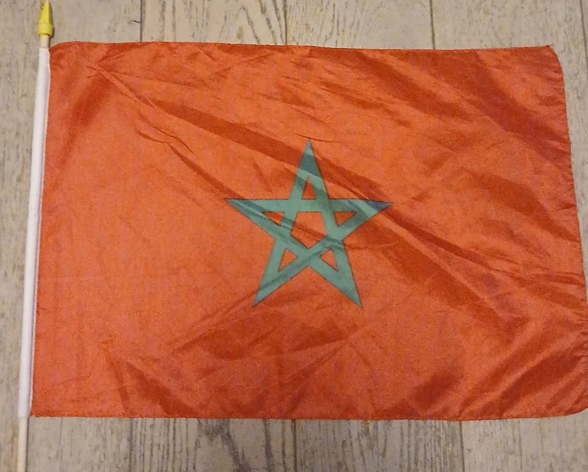 Moroccan Flag with Pole