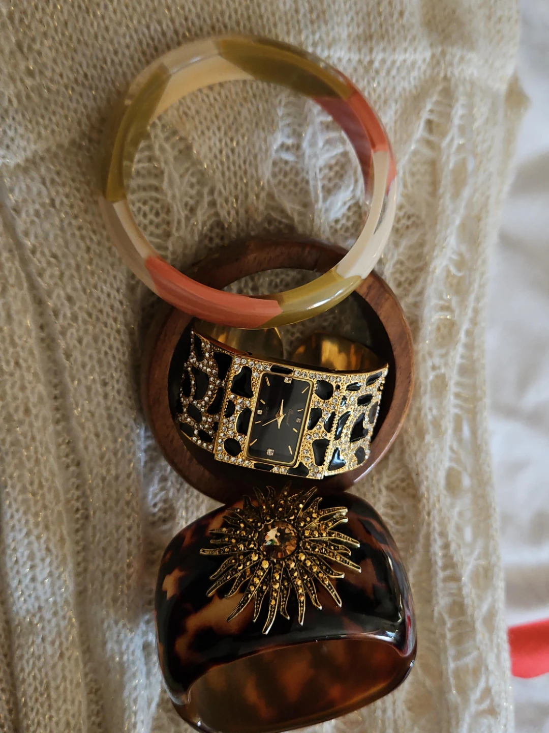 Set of 4 Bracelets and Watch
