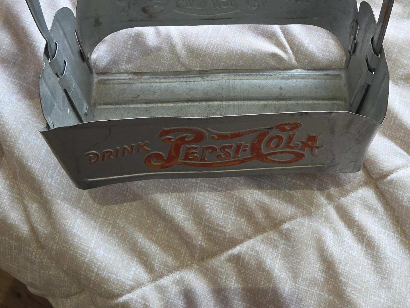 Vintage Pepsi-Cola Metal Bottle Carrier