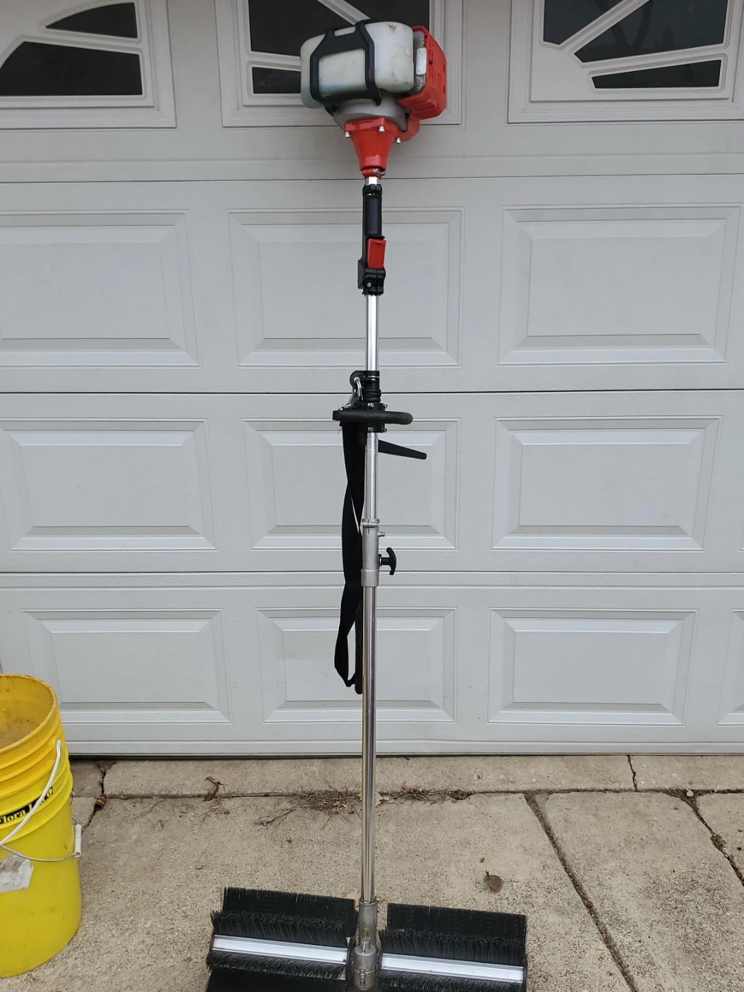 Gas Powered Sweeper Attachment with Brush