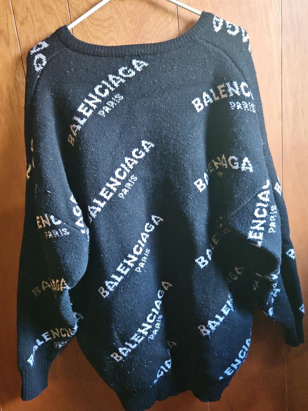 Balenciaga All-Over Logo Knit Sweater