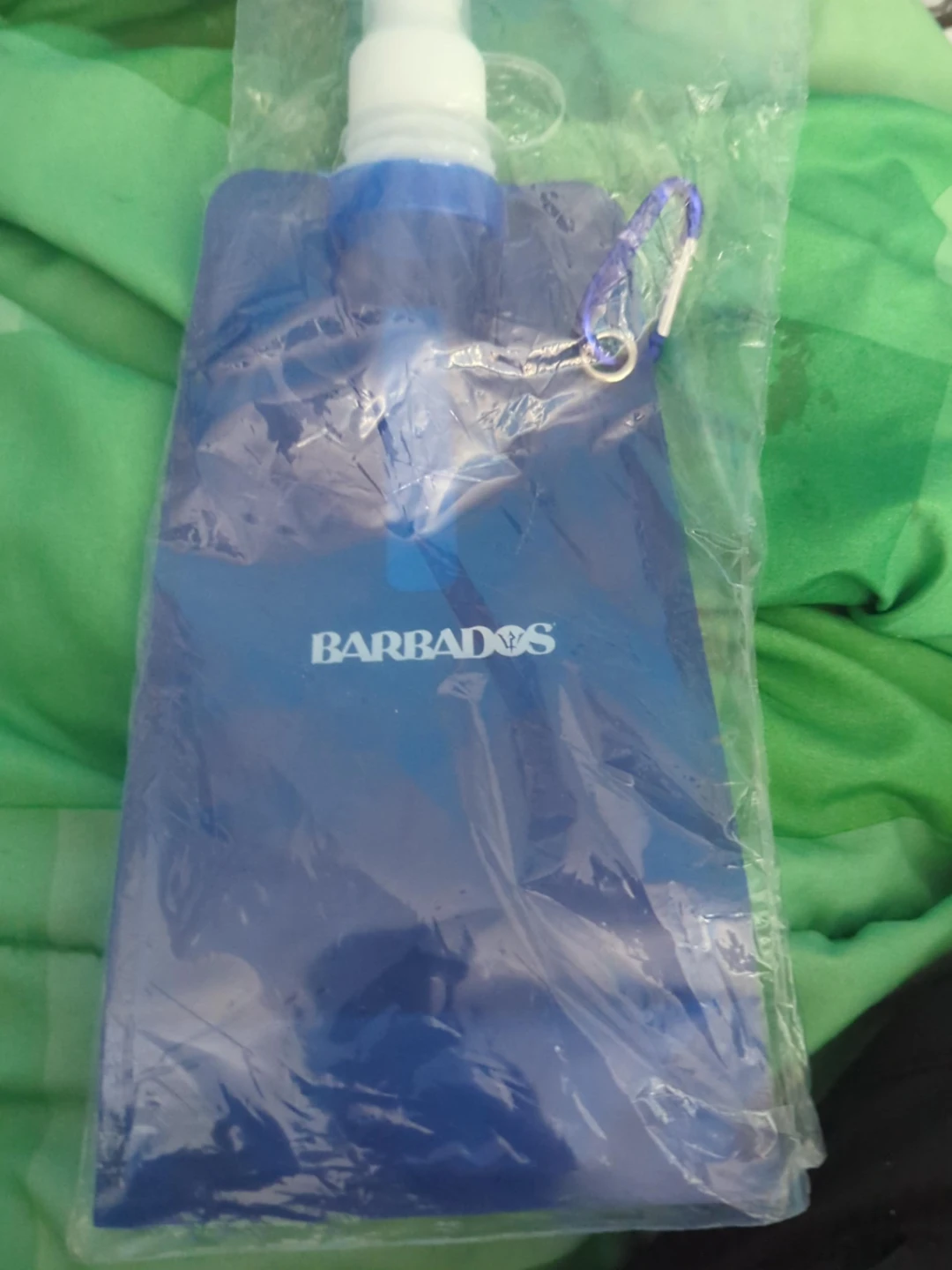 Barbados Blue Reusable Water Pouch with Carabiner