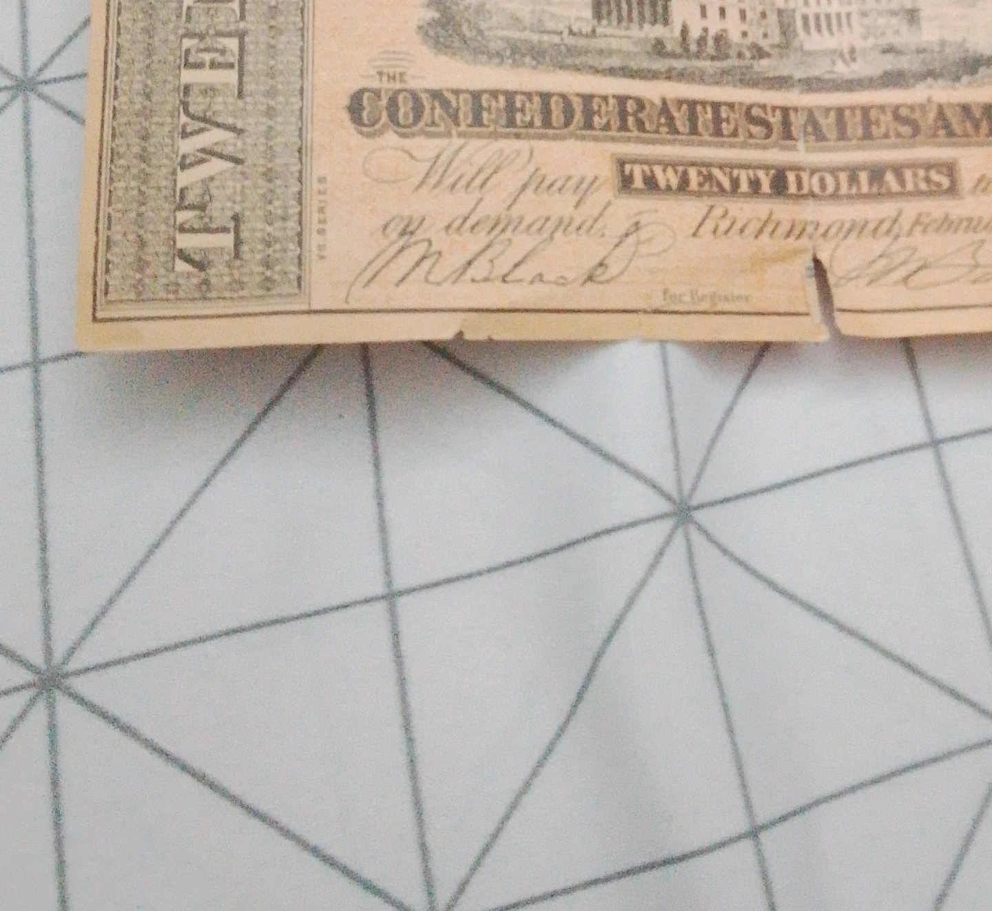 Confederate States of America Twenty Dollar Bill