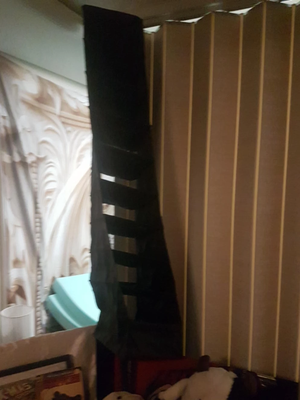 Black Accordion Door Panel