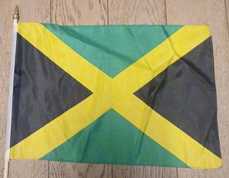 Jamaica Handheld Flag with Stick